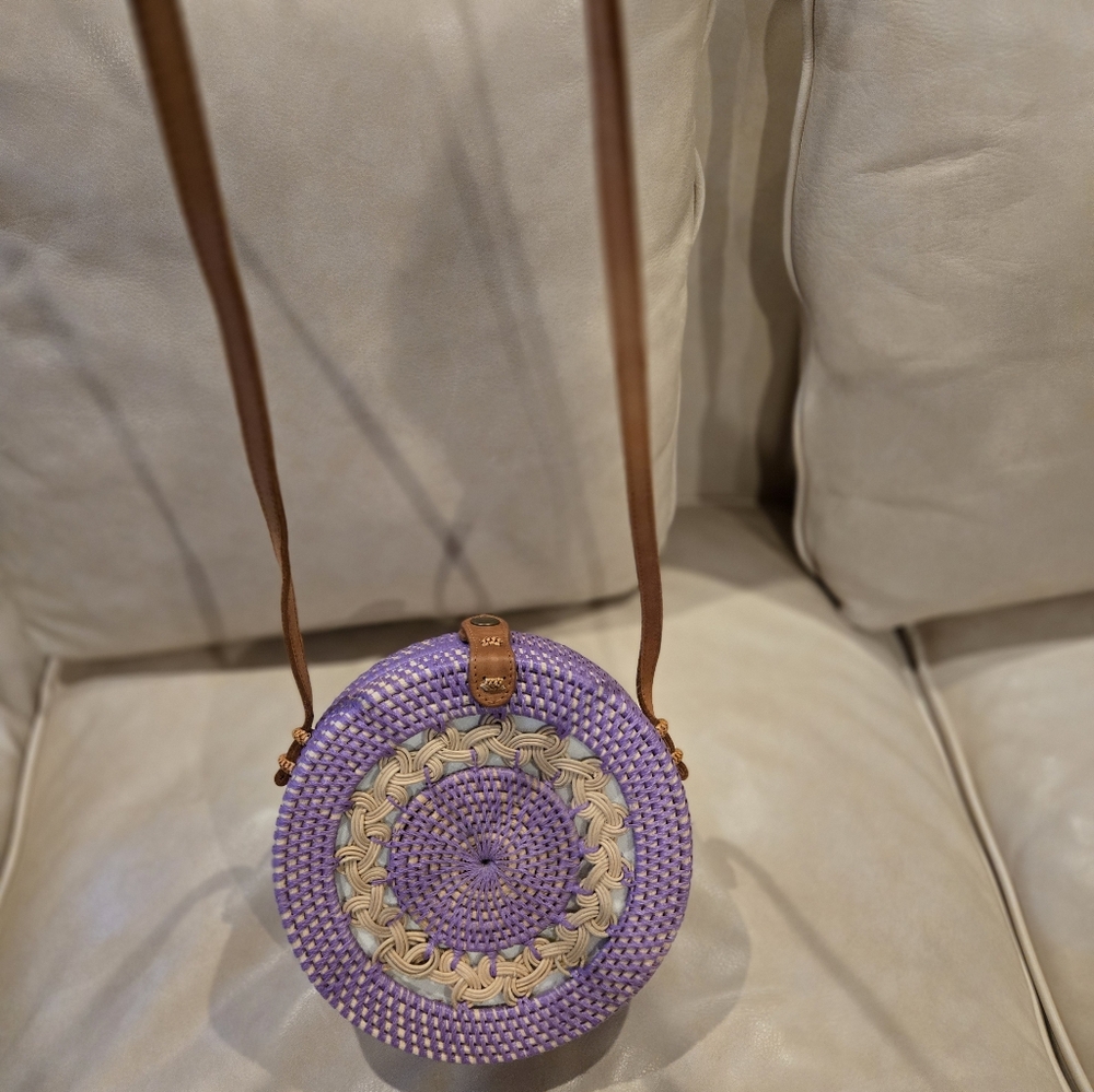 Bali Purple and Tan Crossbody Bag